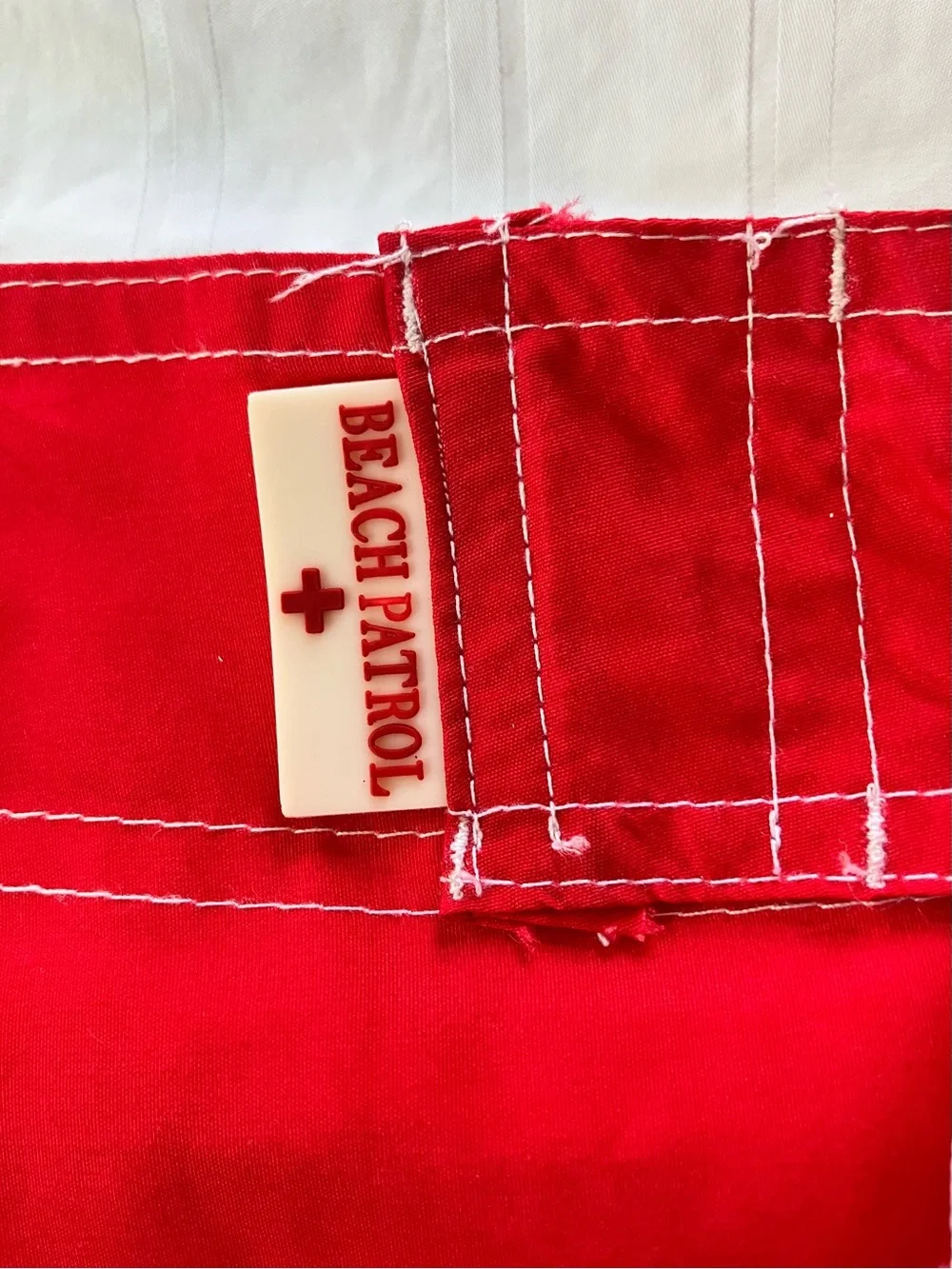 Men's Red Board Shorts with Side Cargo